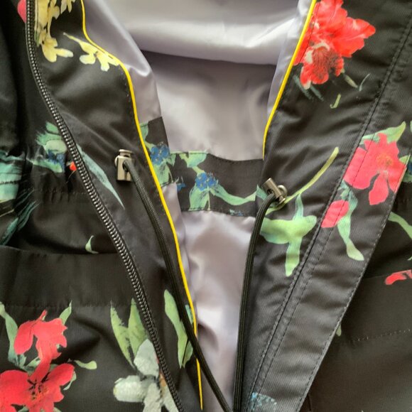LADIES SOFT SHELL HOODED FLORAL JACKET by ETAGE SIZE XXL - Picture 7 of 11